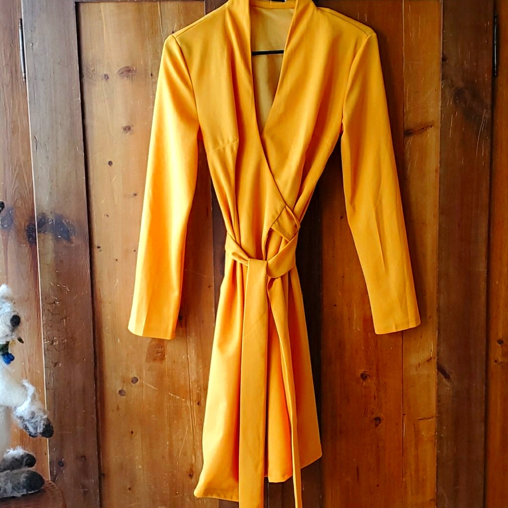 Deep Mustard Yellow Dress/Coat